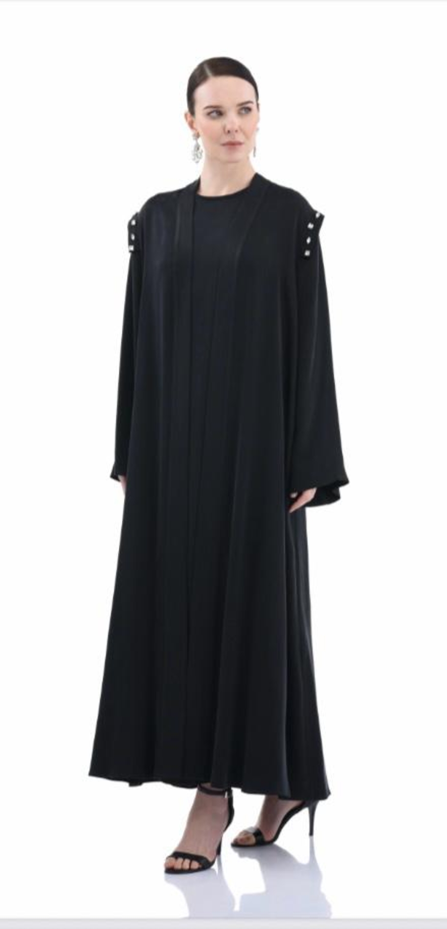 Resim TAŞ İŞLEMELİ CUPRO ABAYA