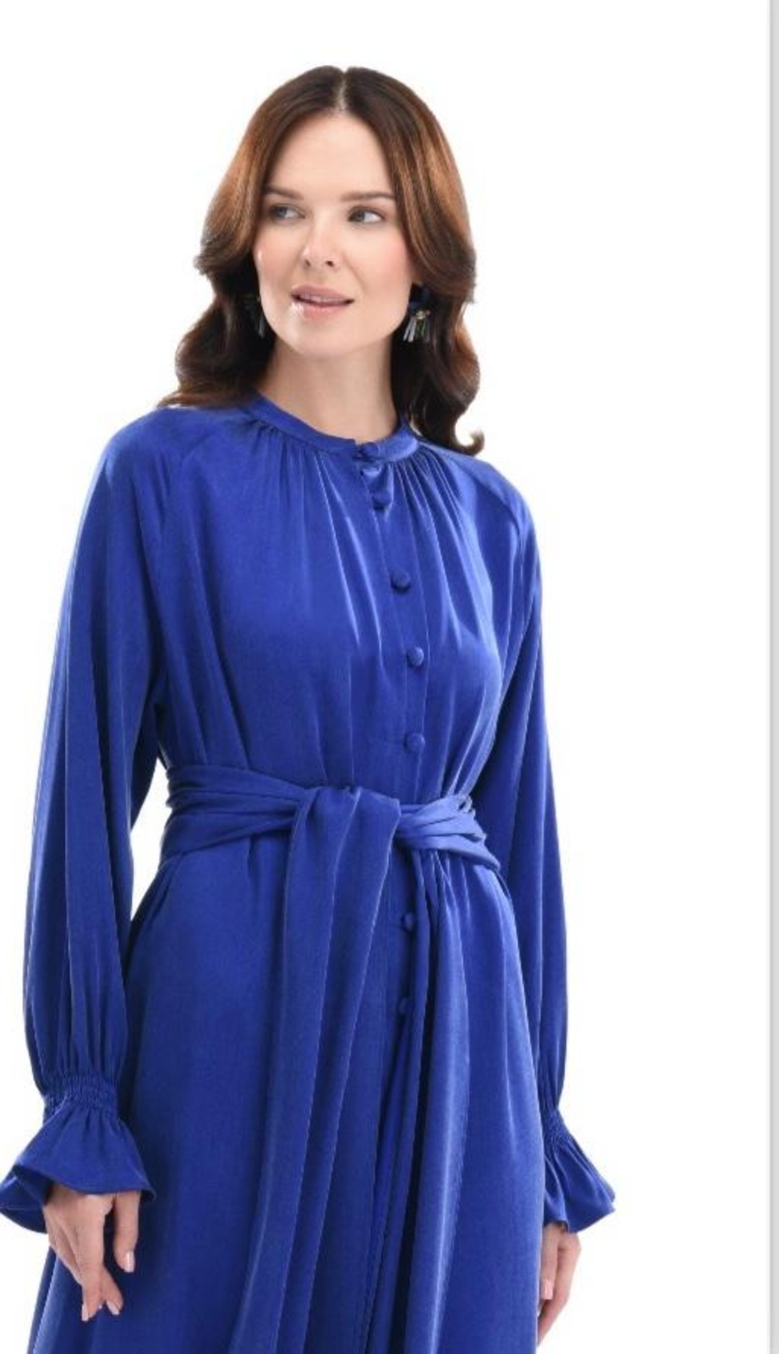 Resim Düğme Detaylı Elbise