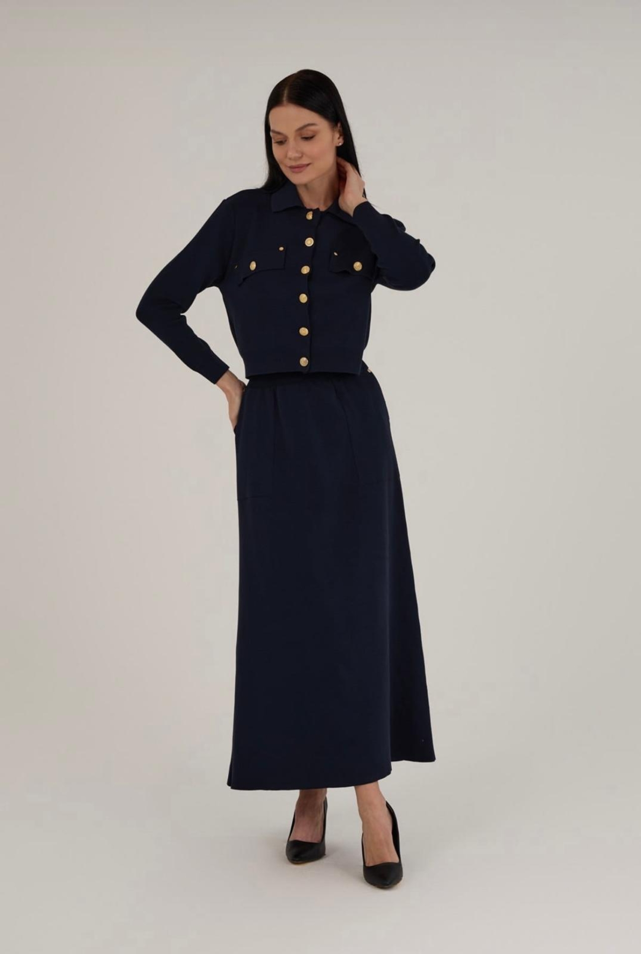 Resim GOLD DÜĞMELİ TRİKO TAKIM