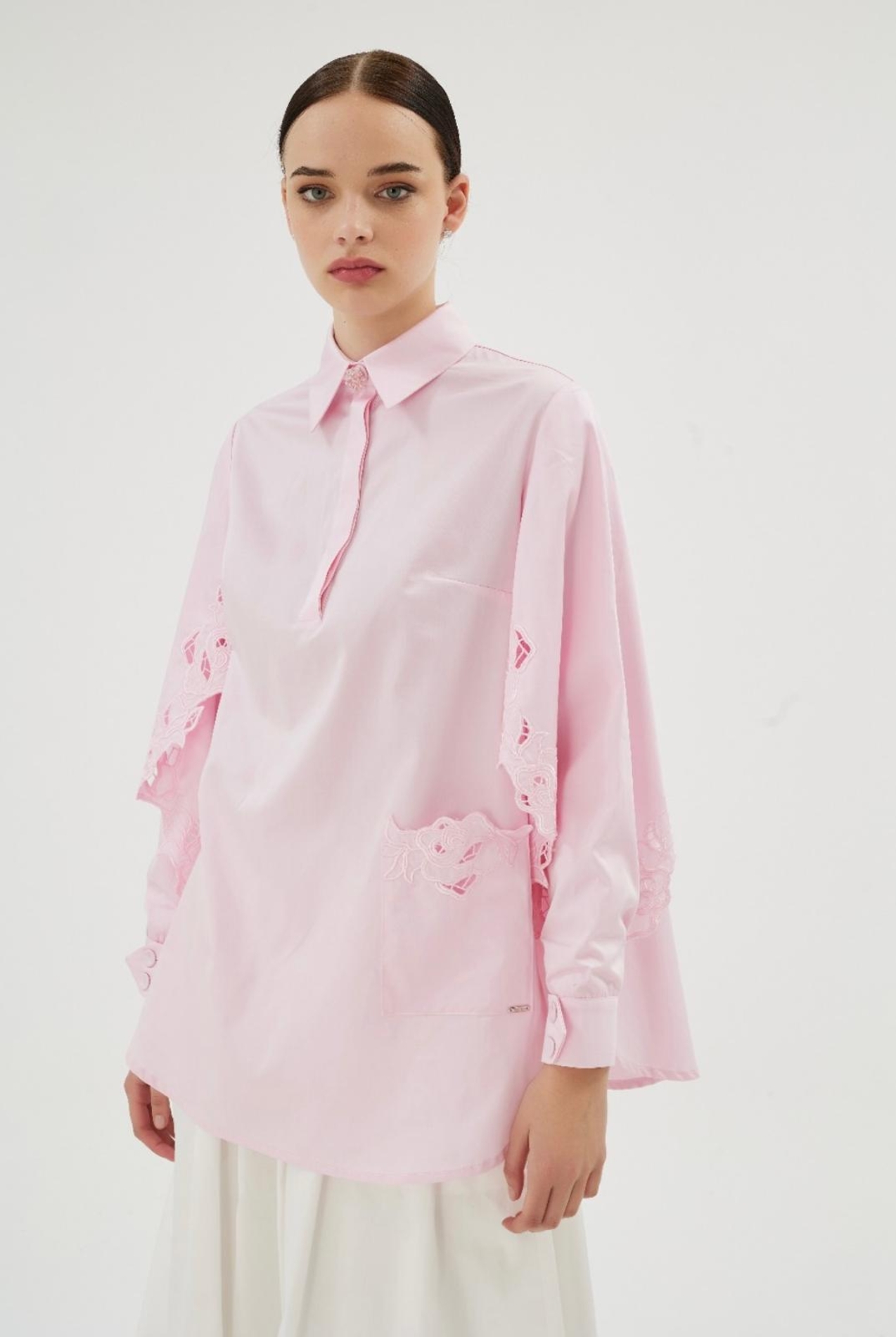 Resim Mısty rose pudra gömlek